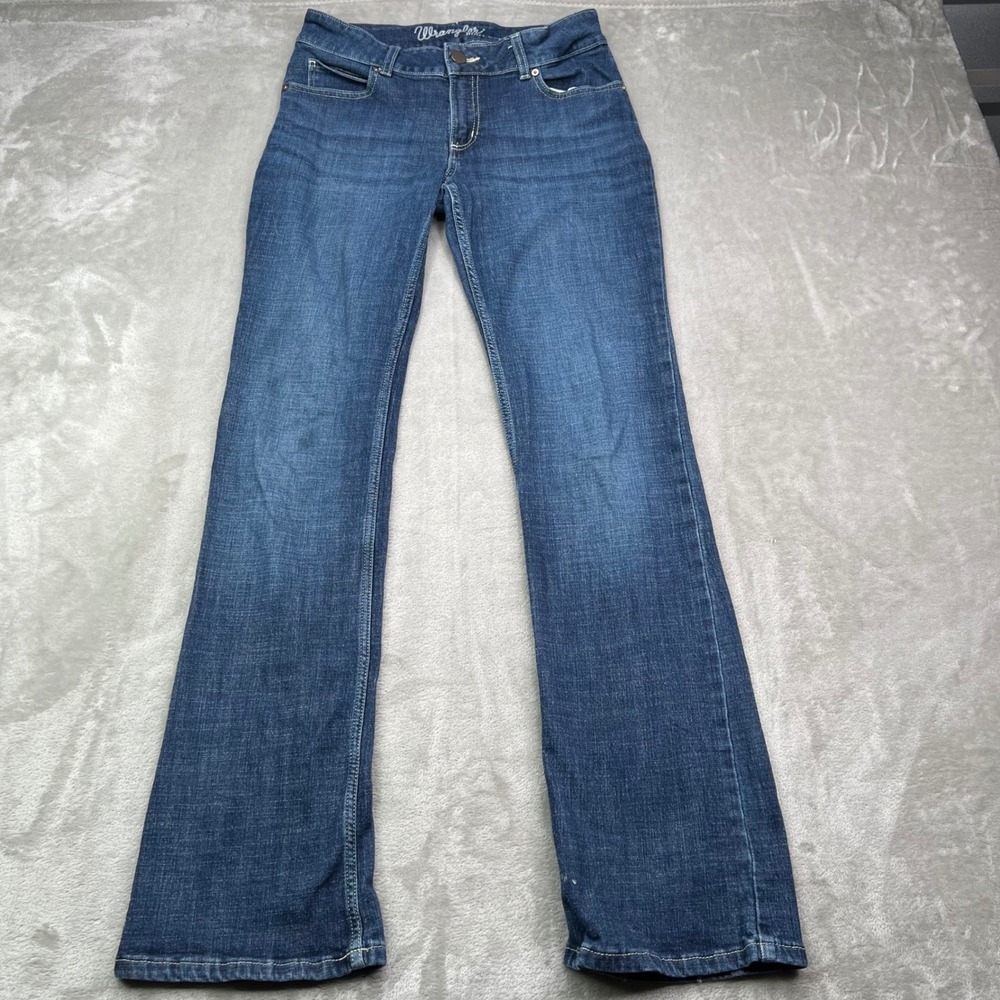 Wrangler Bootcut Jeans Womens 5x34 Blue Stretch Mid Rise Western Denim Flare